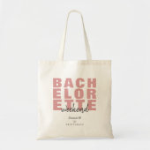 Moderne Roze Blush Bruidsfeestcadeau Tote Bag (Voorkant)