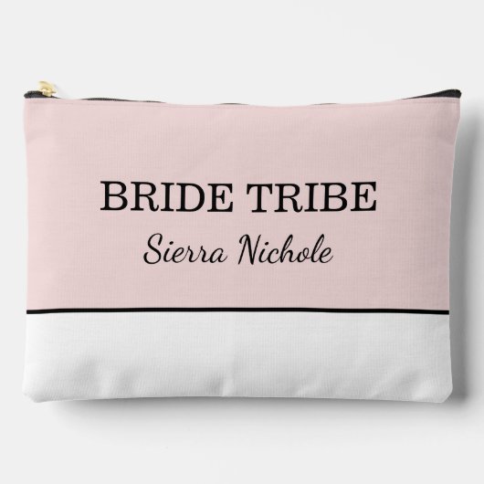 Moderne Roze Blush Bruidsstam Etui (Voorkant)