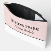 Moderne Roze Blush Bruidsstam Etui (Open)