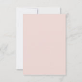 Moderne roze blush bruiloft bedankkaart (Achterkant)