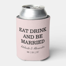 Moderne Roze Blush Bruiloft Blikjeskoeler