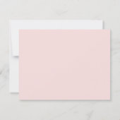 Moderne Roze Blush Bruiloft RSVP Kaartje (Achterkant)