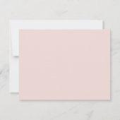 Moderne roze blush bruiloft RSVP kaartje (Achterkant)