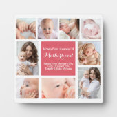Moderne Roze Blush Eerste Moederdag Foto Fotoplaat (Voorkant)