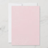 Moderne Roze Blush Hortensia Bruiloftsborrel Kaart (Achterkant)