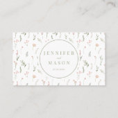 Moderne roze blush kleine bloemen bruiloft plaats  plaatskaartje (Achterkant)