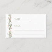 Moderne roze blush kleine bloemen bruiloft plaats  plaatskaartje (Voorkant)