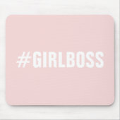 Moderne roze blush meisjestypografie muismat (Voorkant)