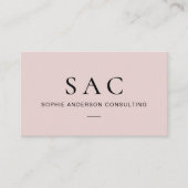 Moderne Roze Blush Professionele Consultant Visitekaartje (Voorkant)