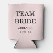 Moderne Roze Blush Team Bruid Trouwen Blikjeskoeler (Voorkant)