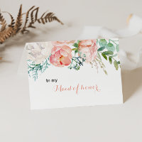 Moderne roze blush Tropisch meisje van eer Dank u