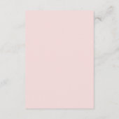 Moderne Roze Blush Trouw Honeymoon Fonds Informatiekaartje (Achterkant)