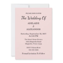 Moderne Roze Blush Trouw Save The Date