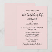 Moderne Roze Blush Trouw Save The Date Kaart (Voorkant / Achterkant)