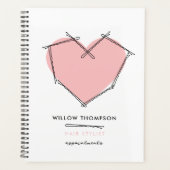 Moderne Roze Bobby Pins Haar Stylist Afspraken Planner (Voorkant)