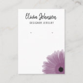 Moderne Roze Boho Bloemen Sieraden Oorbel Display Visitekaartje (Voorkant)