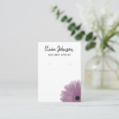 Moderne Roze Boho Bloemen Sieraden Oorbel Display Visitekaartje (Staand voorkant)