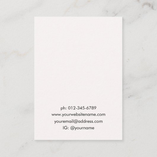 Moderne Roze Boho Bloemen Sieraden Oorbel Display Visitekaartje (Achterkant)