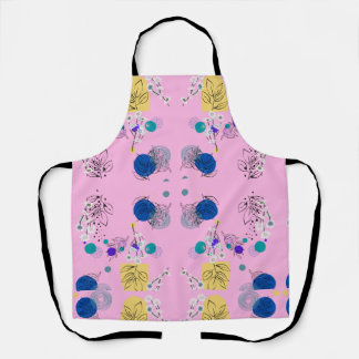Moderne Roze Boho Bloemige Abstracte Botanische Vo Schort