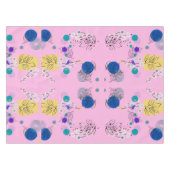 Moderne Roze Boho Bloemige Abstracte Botanische Vo Tafelkleed (Voorkant (Horizontaal))