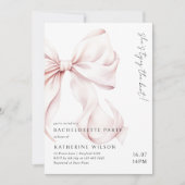 Moderne roze boog vrijgezellenfeest uitnodiging (Voorkant)
