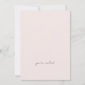 Moderne roze boog vrijgezellenfeest uitnodiging (Achterkant)