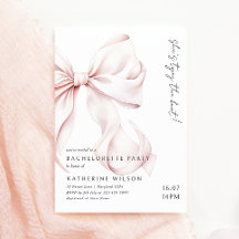 Moderne roze boog vrijgezellenfeest uitnodiging