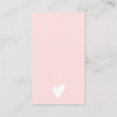 Moderne, roze borstellijngrens dank u wel visitekaartje (Achterkant)