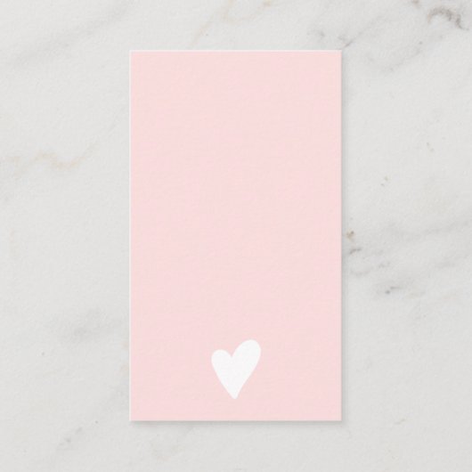 Moderne, roze borstellijngrens dank u wel visitekaartje (Achterkant)