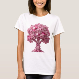 Moderne Roze BORSTKANKER BEWUSTZIJN BOOM Ontwerp T-shirt