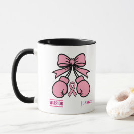 Moderne Roze Borstkanker Warrior Custom Name Mok