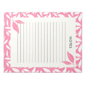 Moderne Roze Botanische Notitieblok (Voorkant)