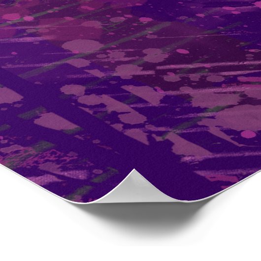 Moderne roze botanische Poster (Hoek)