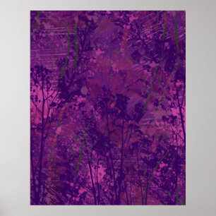 Moderne roze botanische Poster
