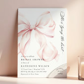 Moderne Roze Bow Bruids Douche Uitnodiging