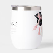 Moderne Roze Bow Coquette Graduation Cap Afstudere (Rechts)