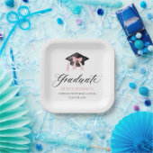 Moderne Roze Bow Coquette Graduation Cap Afstudere Papieren Bordje (Feest)