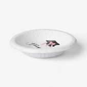 Moderne Roze Bow Coquette Graduation Cap Afstudere Papieren Kommen (Gebogen)