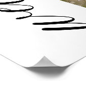 Moderne Roze Bow Coquette Graduation Cap Welkom Poster (Hoek)