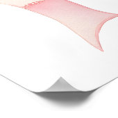 Moderne Roze Bow Coquette Graduation Cap Welkom Poster (Hoek)