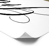 Moderne Roze Bow Coquette Graduation Cap Welkom Poster (Hoek)