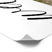 Moderne Roze Bow Coquette Graduation Cap Welkom Poster (Hoek)