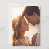 Moderne Roze Bow Foto Vrijgezellenfeest Party Kaart (Achterkant)