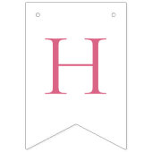 Moderne Roze Bow Happy Birthday Bunting Banner (Tweede vlag)