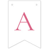 Moderne Roze Bow Happy Birthday Bunting Banner (Derde vlag)