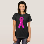 Moderne Roze Bow Show Ondersteuning & Hoop T-shirt (Voorkant volledig)