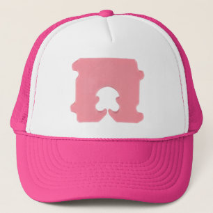 Moderne Roze Broodclip Geometrische Silhouet Trucker Pet