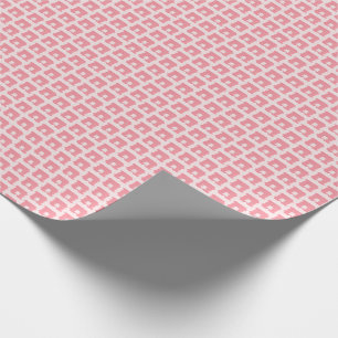 Moderne Roze Broodklem Geometrische Silhouet Cadeaupapier