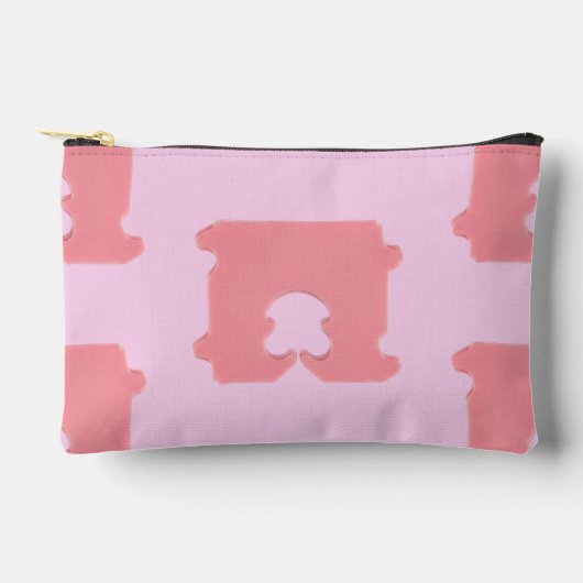 Moderne Roze Broodklem Geometrische Silhouet Etui (Voorkant)