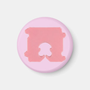 Moderne Roze Broodklem Geometrische Silhouet Magneet